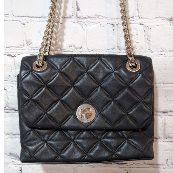 Kate Spade Natalia Convertible Black Shoulder Crossbody Bag Quilted - Picture 2 of 16
